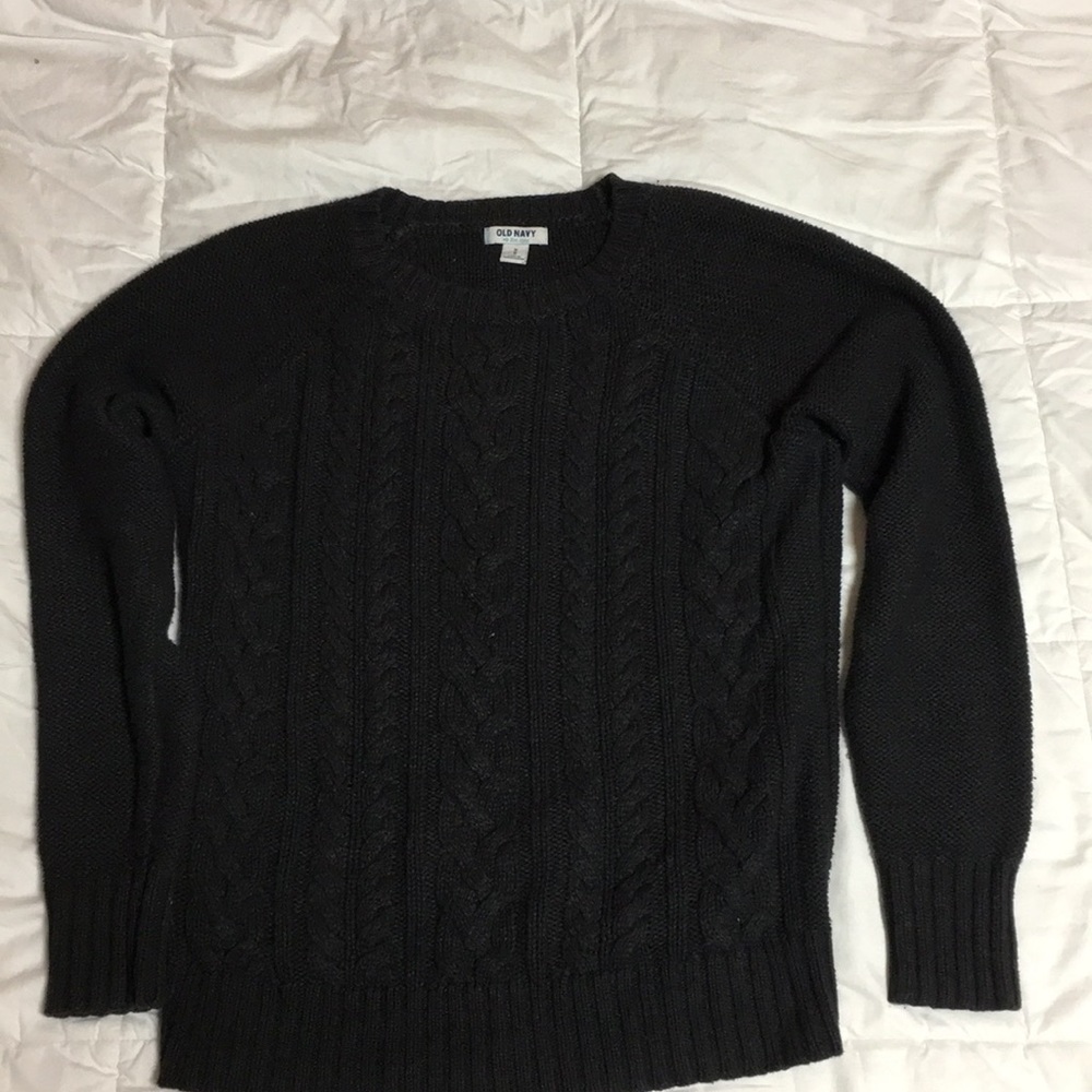 Old Navy Black Cable Knit Sweater